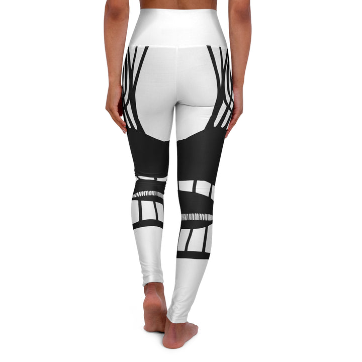 Abstract Print High-Waisted Yoga Leggings — High Waisted Leggings