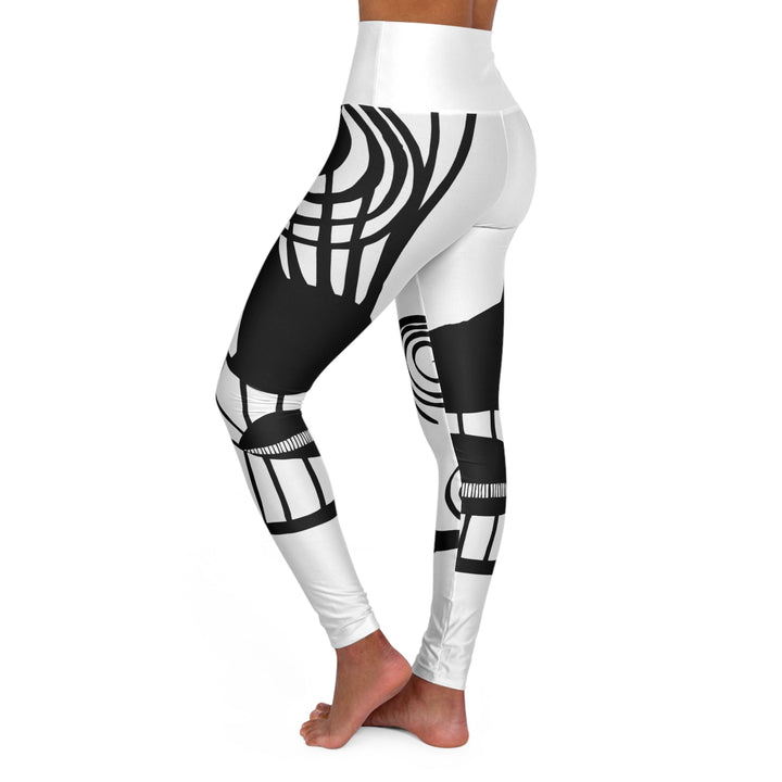Abstract Sportsware - Abstract Print High-Waisted Yoga Leggings — High Waisted Leggings at Miami Abstract Inc.