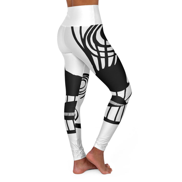 Abstract Sportsware - Abstract Print High-Waisted Yoga Leggings — High Waisted Leggings at Miami Abstract Inc.