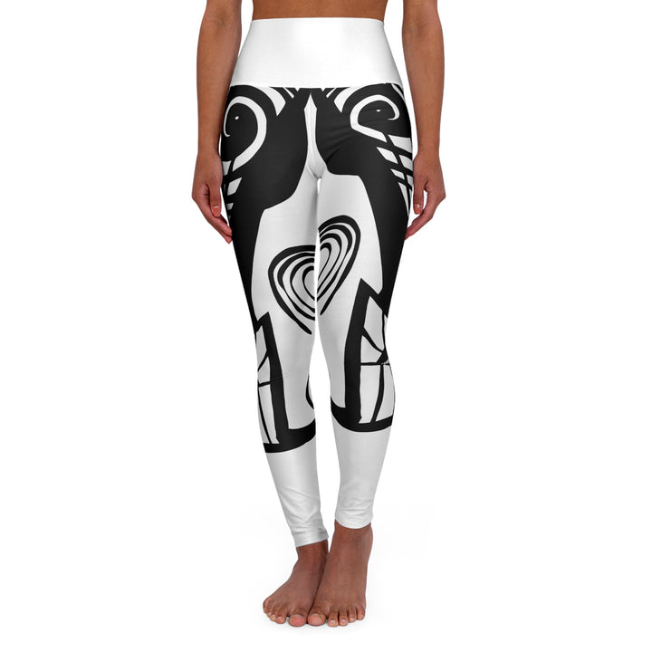 Abstract Sportsware - Abstract Print High-Waisted Yoga Leggings — High Waisted Leggings at Miami Abstract Inc.