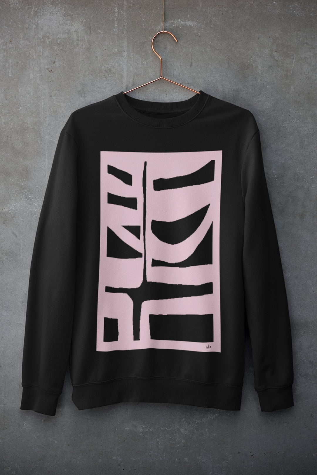 Abstract Sweatshirt - Abstract Sweatshirt BI - 500 in Black or White Cotton Blend at Miami Abstract Inc.