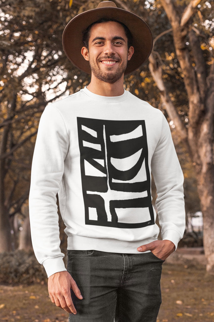 Abstract Sweatshirt - Abstract Sweatshirt BI - 500 in Black or White Cotton Blend at Miami Abstract Inc.