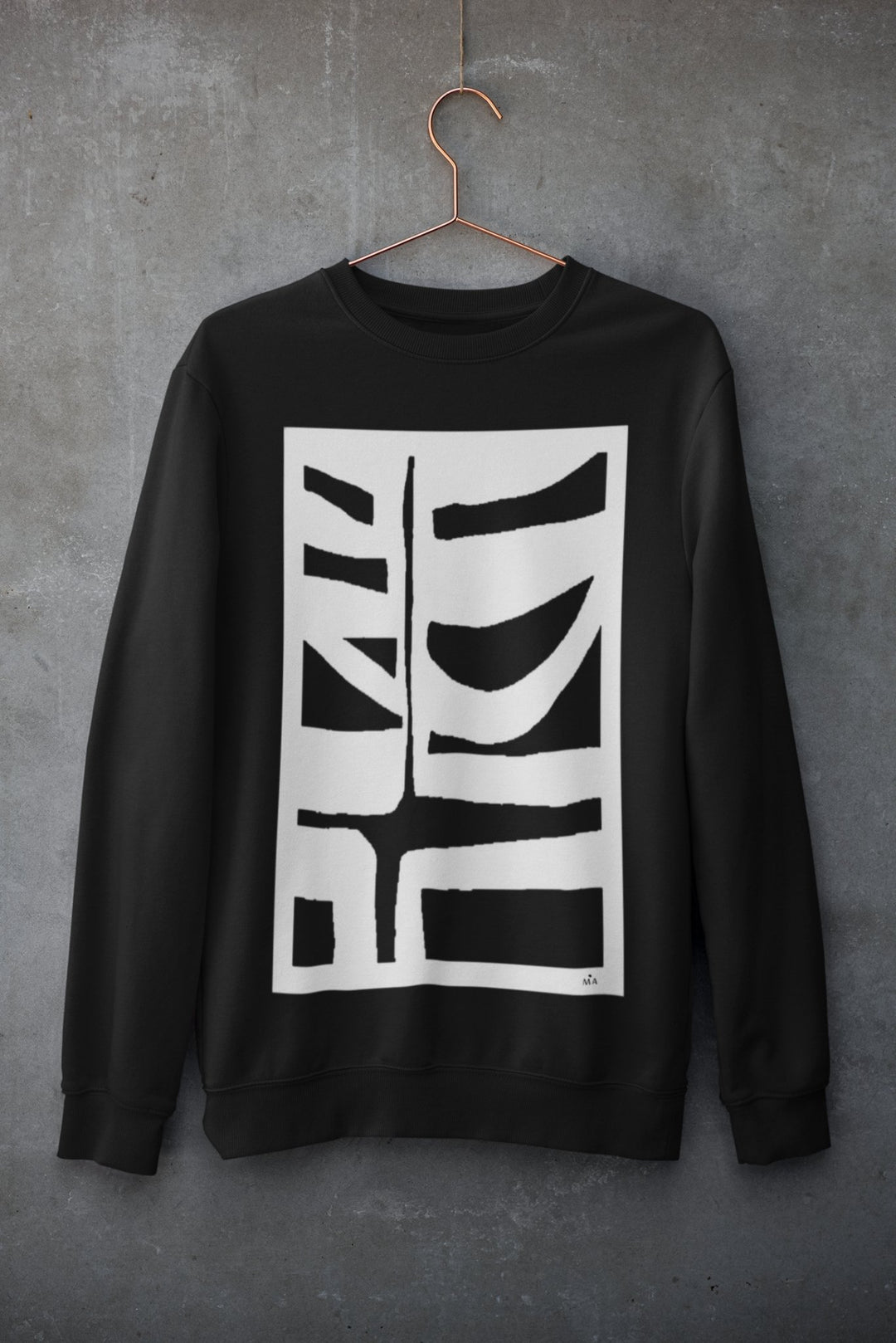 Abstract Sweatshirt - Abstract Sweatshirt BI - 500 in Black or White Cotton Blend at Miami Abstract Inc.