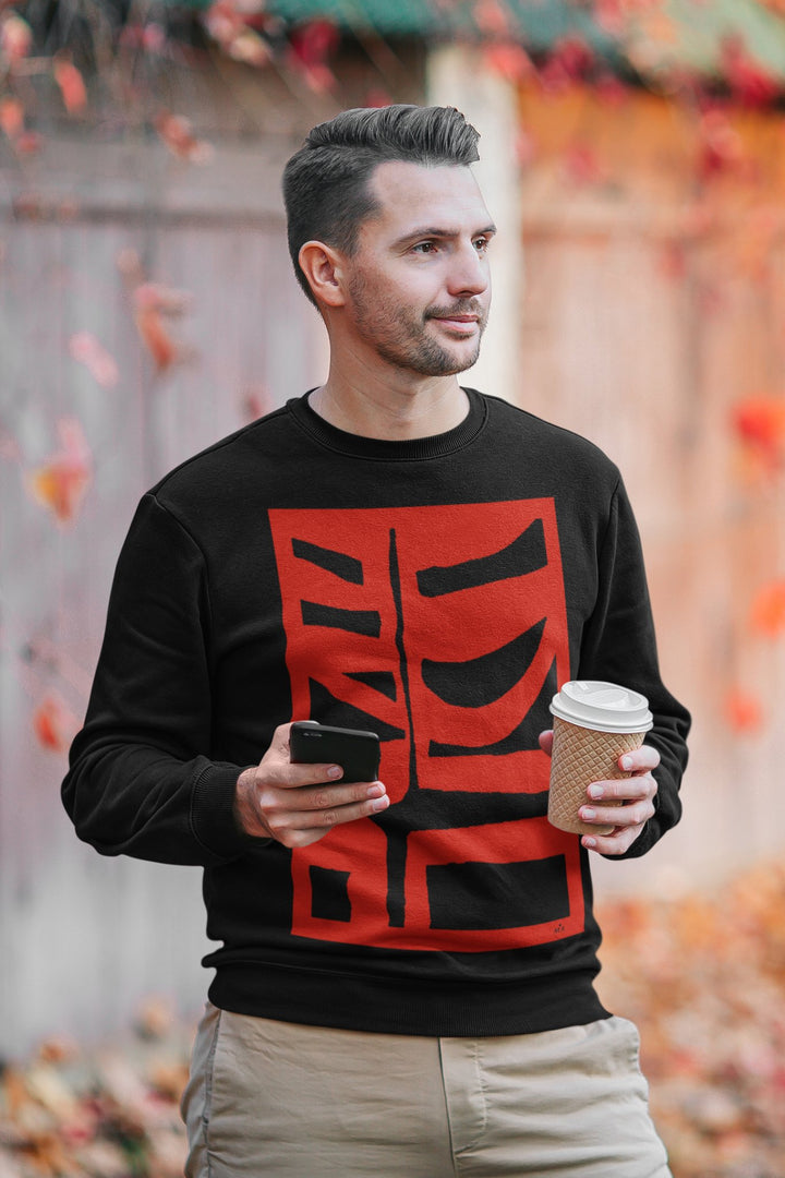 Abstract Sweatshirt - Abstract Sweatshirt BI - 500 in Black or White Cotton Blend at Miami Abstract Inc.