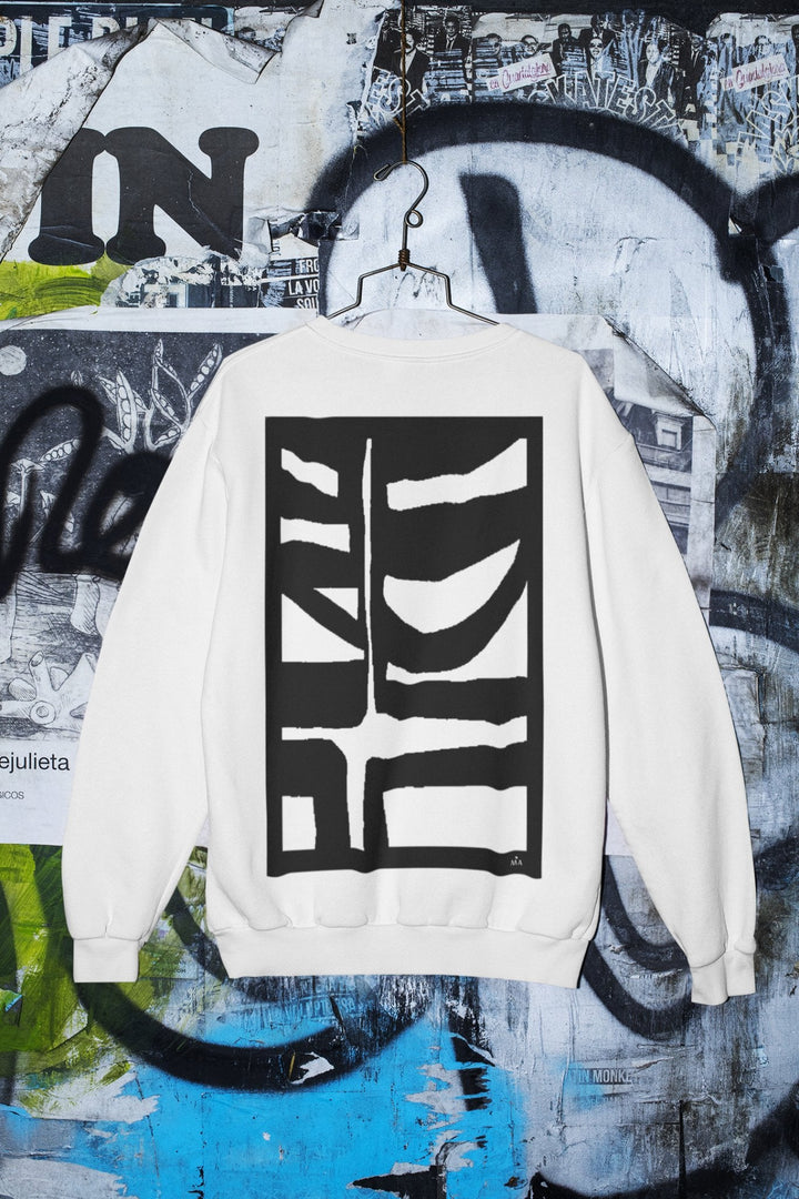 Abstract Sweatshirt - Abstract Sweatshirt BI - 500 in Black or White Cotton Blend at Miami Abstract Inc.