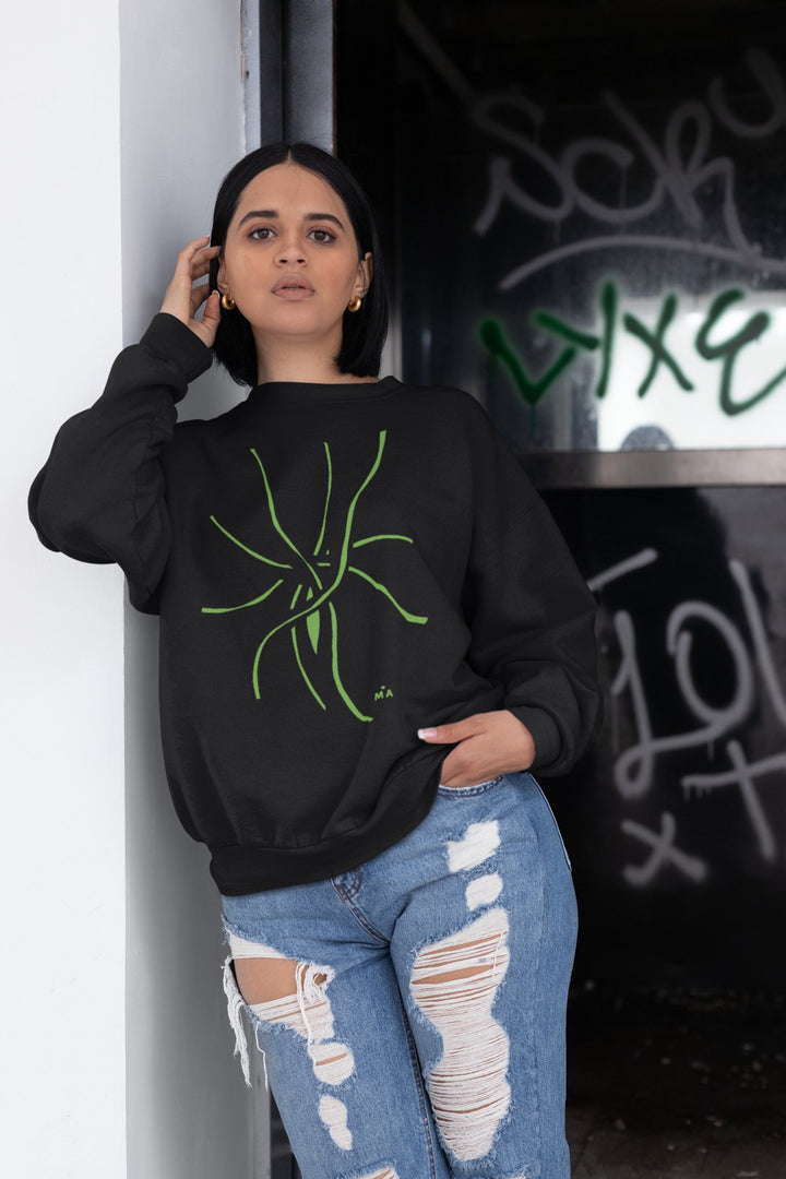 Abstract Sweatshirt - Abstract Sweatshirt NGU in Black Cotton Blend at Miami Abstract Inc.