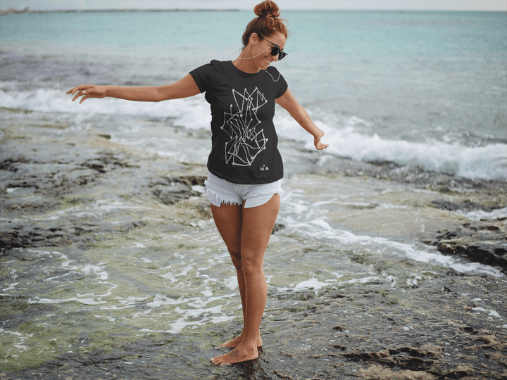 Abstract T-Shirt - Abstract T-Shirt MBC Color Fill in Black or White Cotton or Polyester at Miami Abstract Inc.