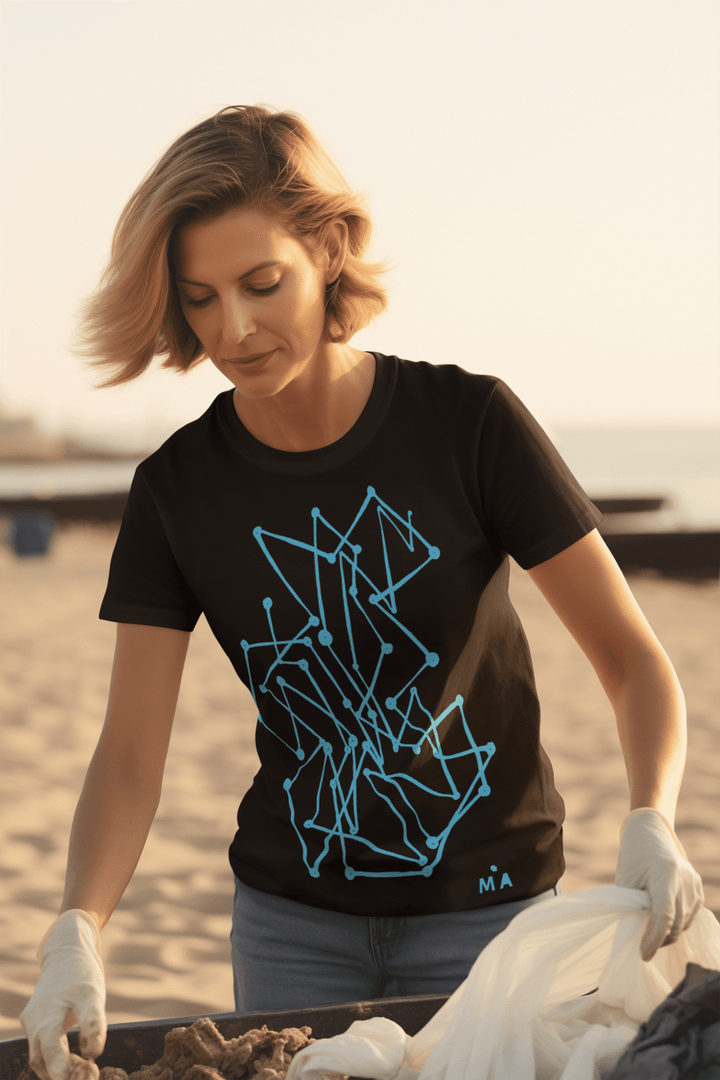 Abstract T-Shirt - Abstract T-Shirt MBC Color Fill in Black or White Cotton or Polyester at Miami Abstract Inc.