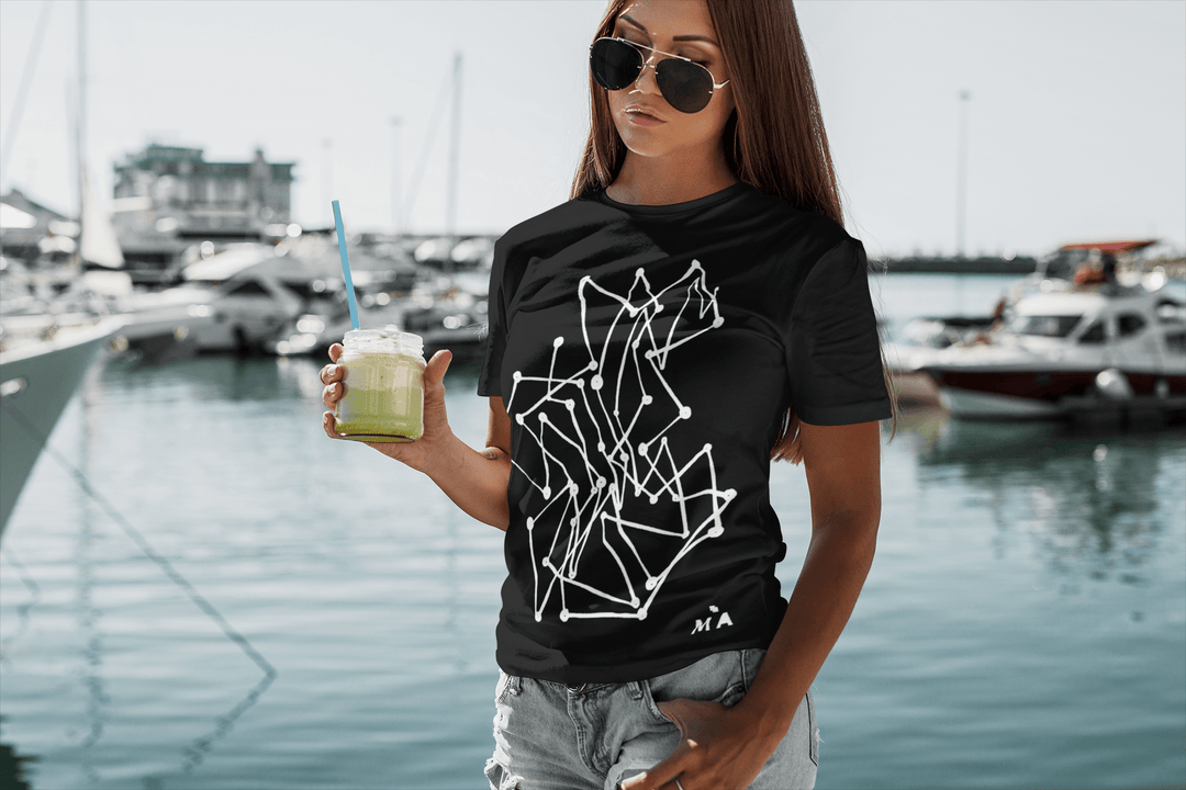 Abstract T-Shirt - Abstract T-Shirt MBC Color Fill in Black or White Cotton or Polyester at Miami Abstract Inc.
