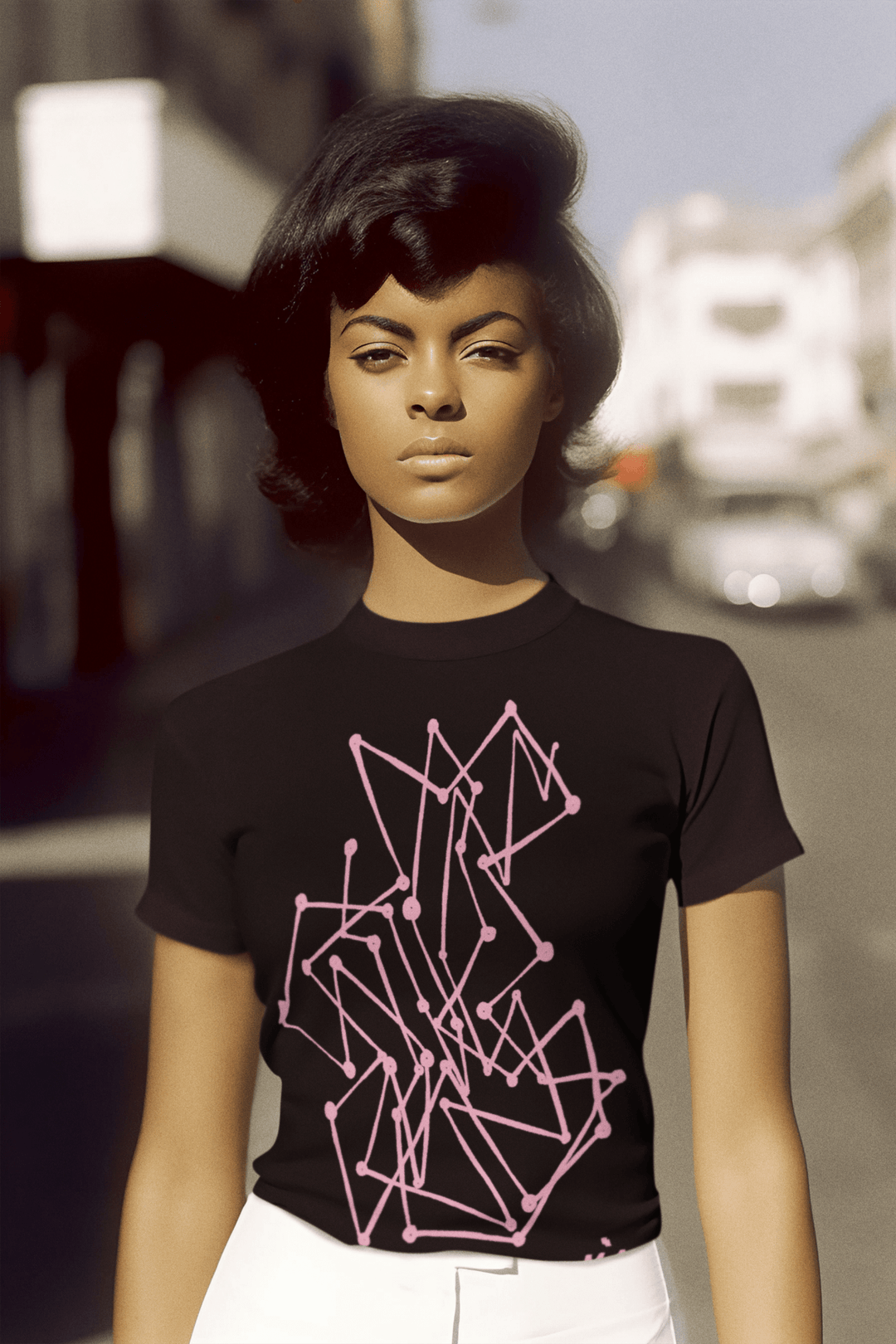 Abstract T-Shirt - Abstract T-Shirt MBC Color Fill in Black or White Cotton or Polyester at Miami Abstract Inc.