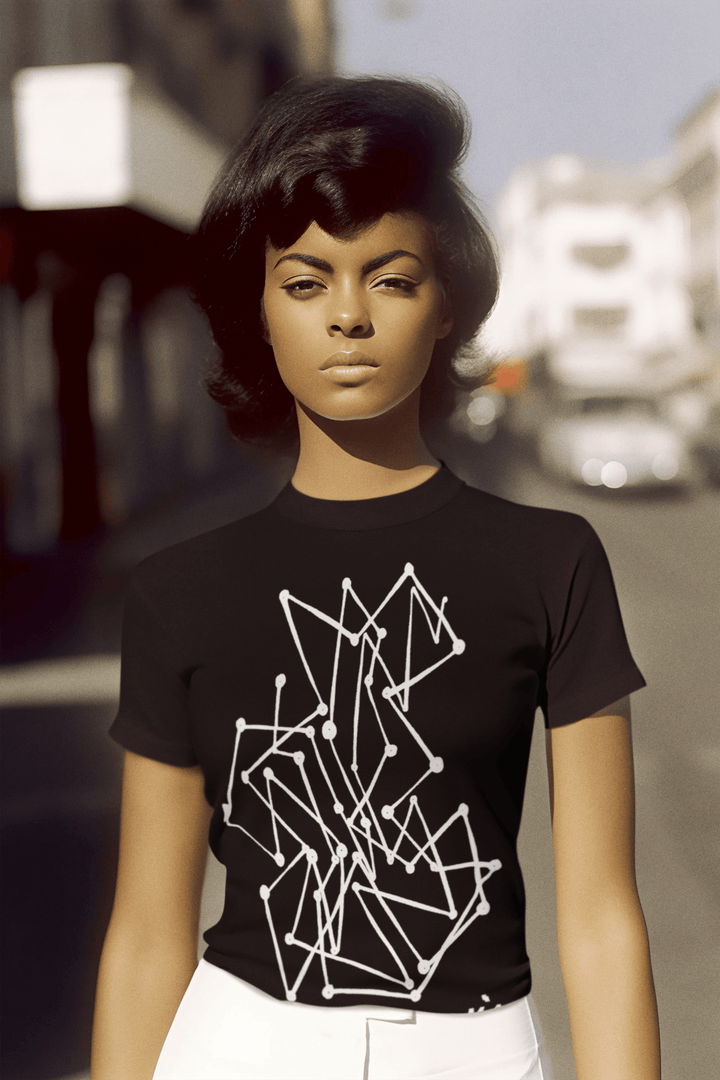 Abstract T-Shirt - Abstract T-Shirt MBC Color Fill in Black or White Cotton or Polyester at Miami Abstract Inc.