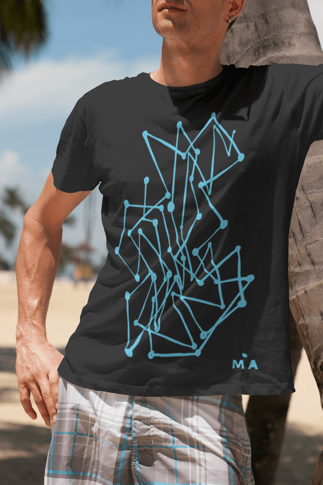Abstract T-Shirt - Abstract T-Shirt MBC Color Fill in Black or White Cotton or Polyester at Miami Abstract Inc.