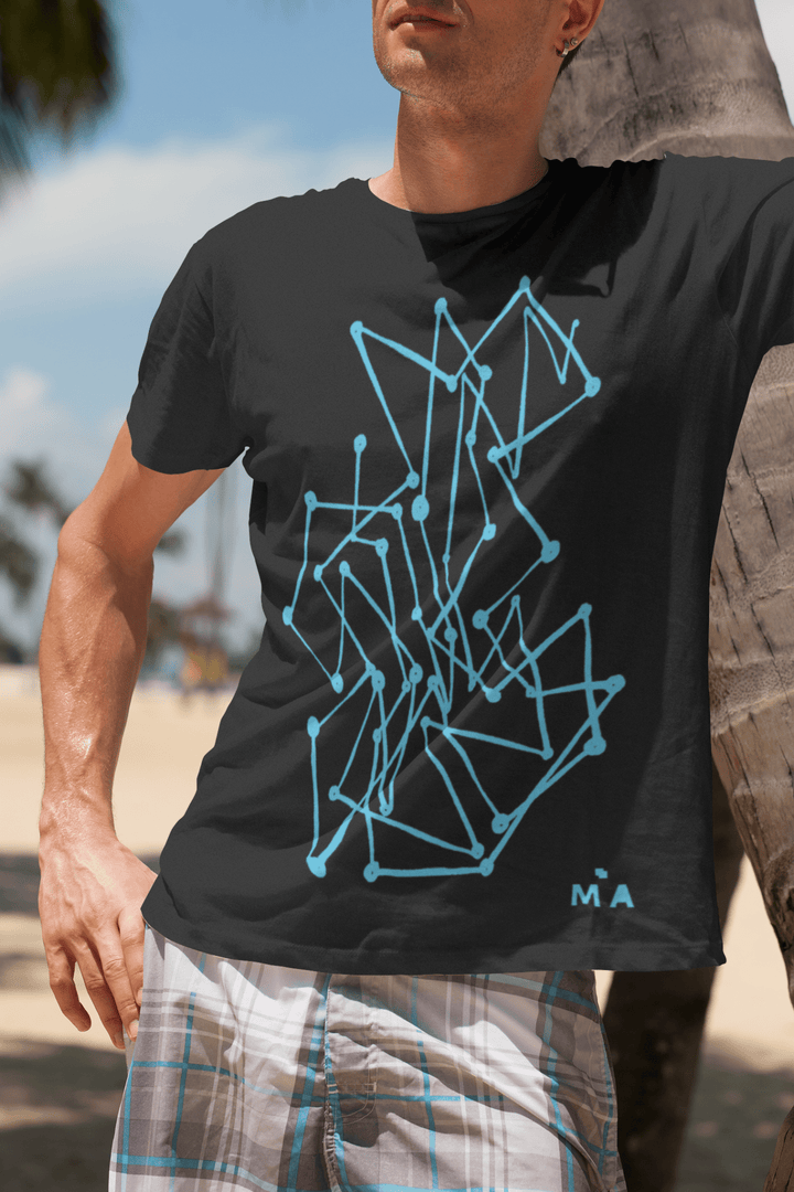 Abstract T-Shirt - Abstract T-Shirt MBC Color Fill in Black or White Cotton or Polyester at Miami Abstract Inc.