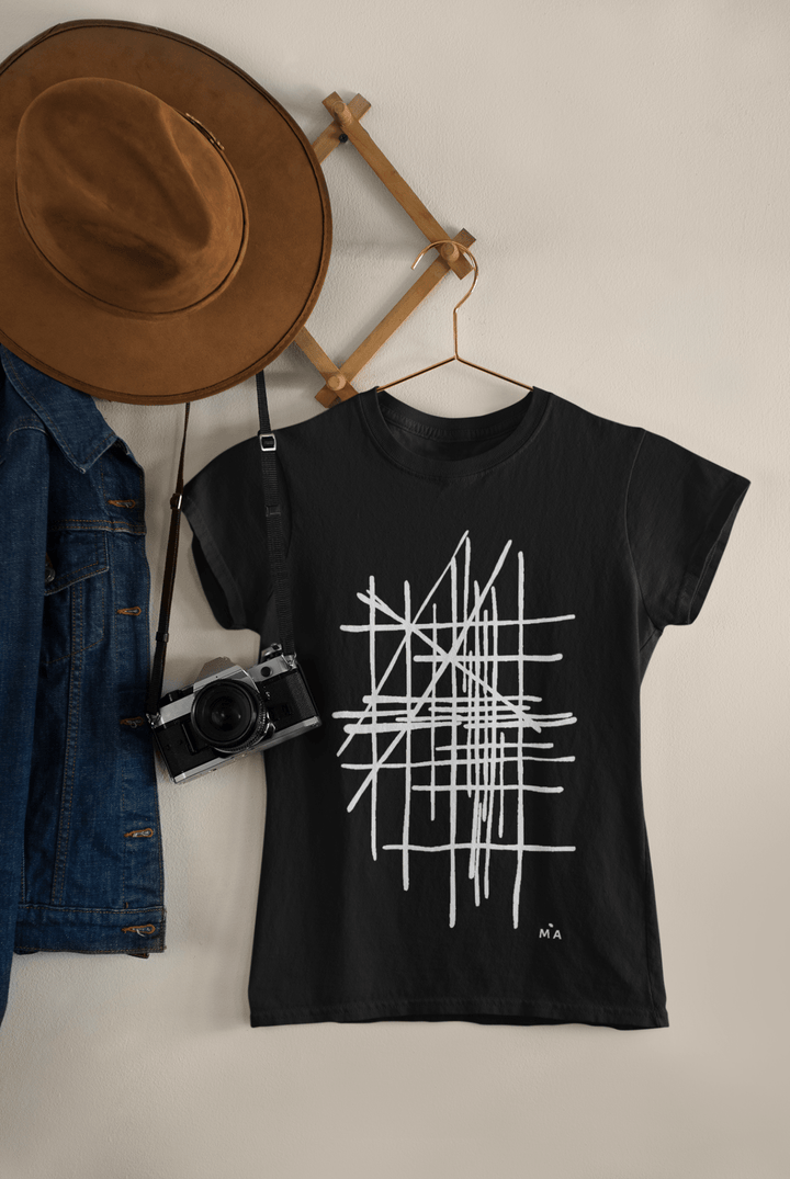 t-shirt-on-a-wall-hanger-with-abstract-design