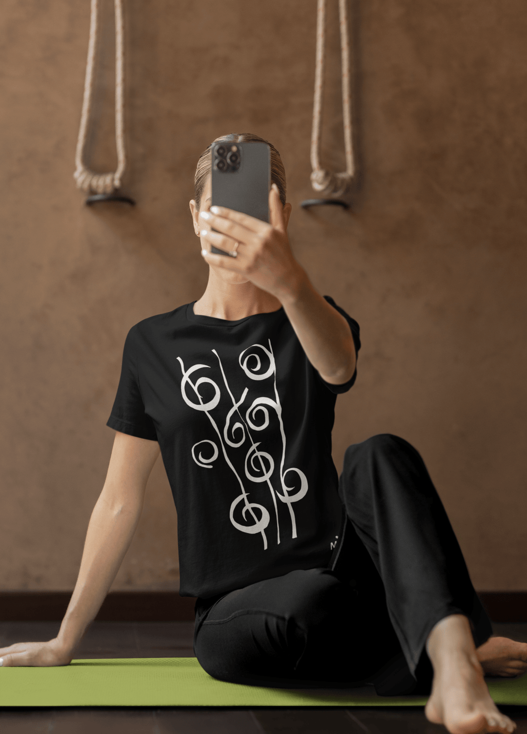 Abstract T-Shirt - Abstract T-Shirt Reeds in Black or White Cotton or Polyester at Miami Abstract Inc.