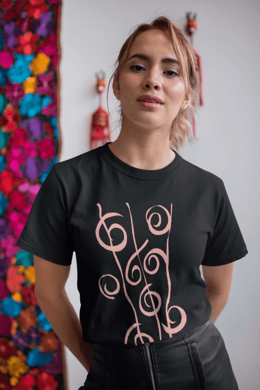 Abstract T-Shirt - Abstract T-Shirt Reeds in Black or White Cotton or Polyester at Miami Abstract Inc.