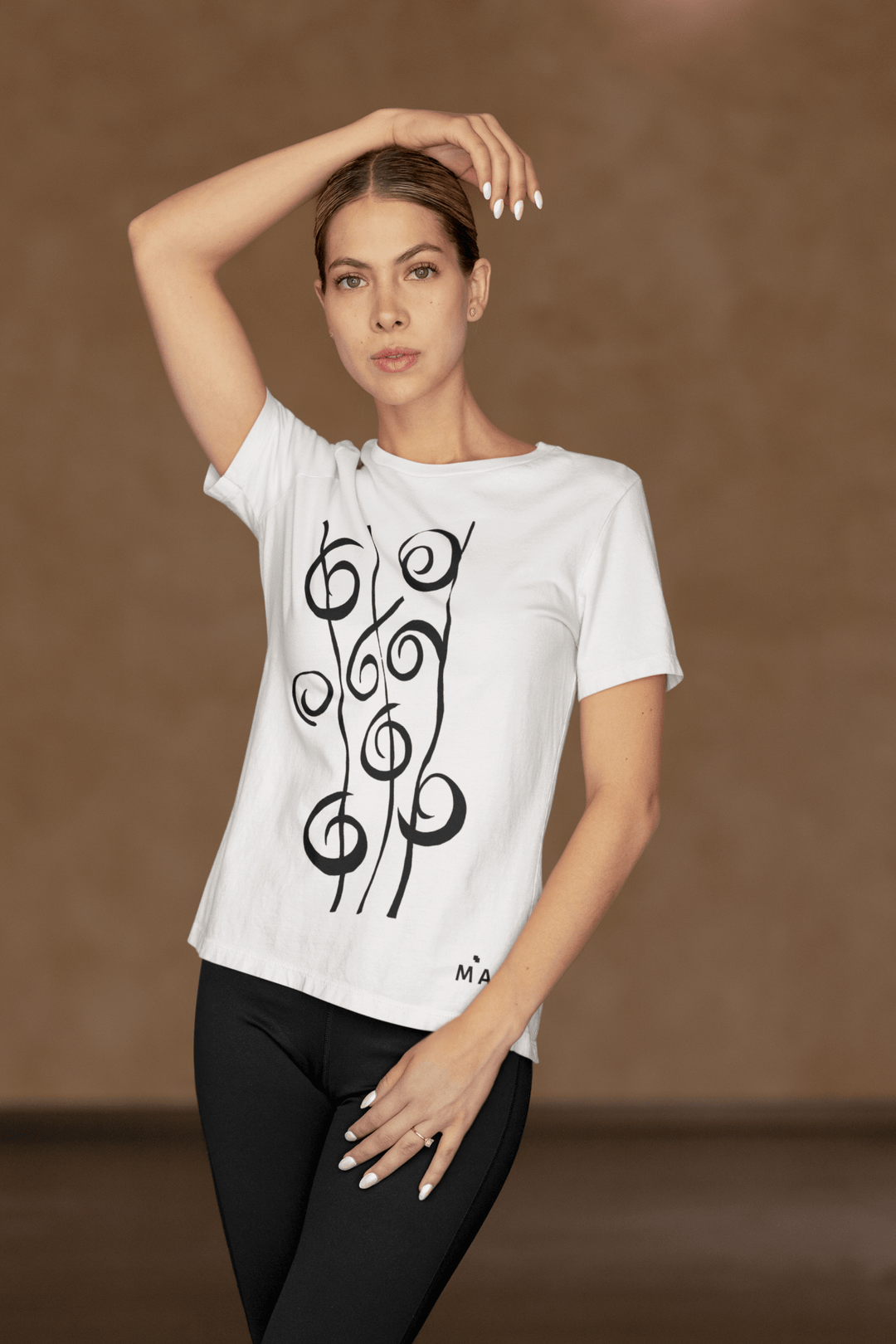 Abstract T-Shirt - Abstract T-Shirt Reeds in Black or White Cotton or Polyester at Miami Abstract Inc.