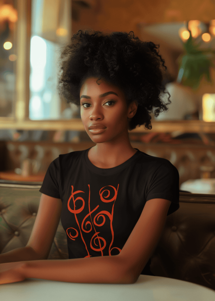 Abstract T-Shirt - Abstract T-Shirt Reeds in Black or White Cotton or Polyester at Miami Abstract Inc.