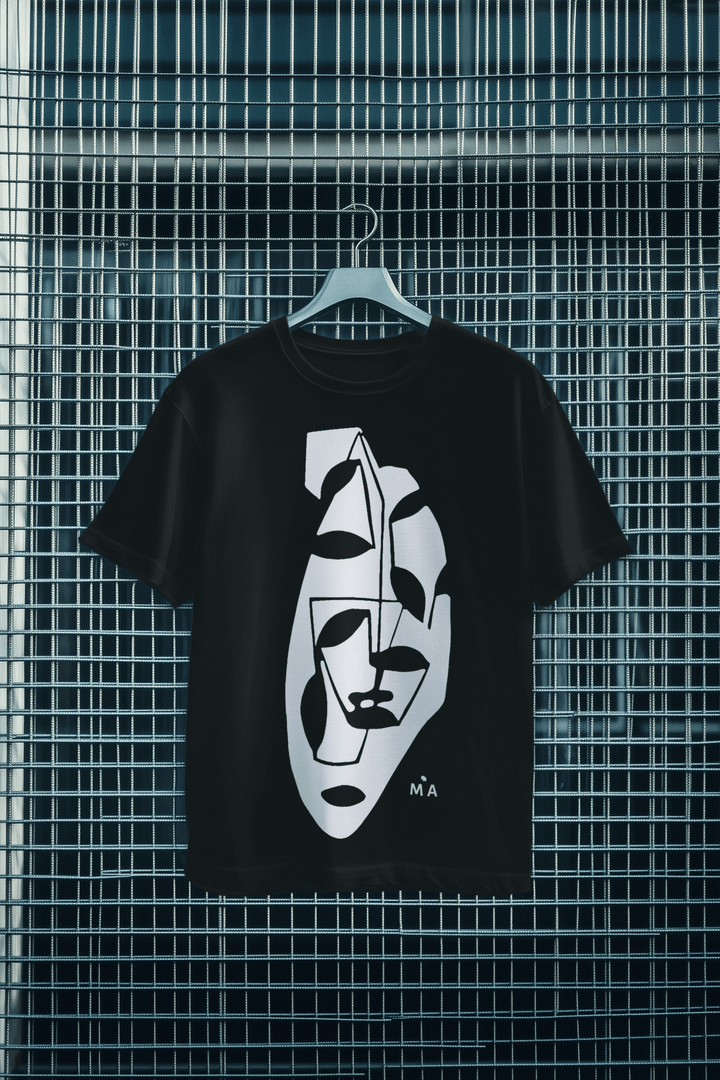 Abstract T-Shirt - Abstract T-Shirt Tranquil in Black or White at Miami Abstract Inc.