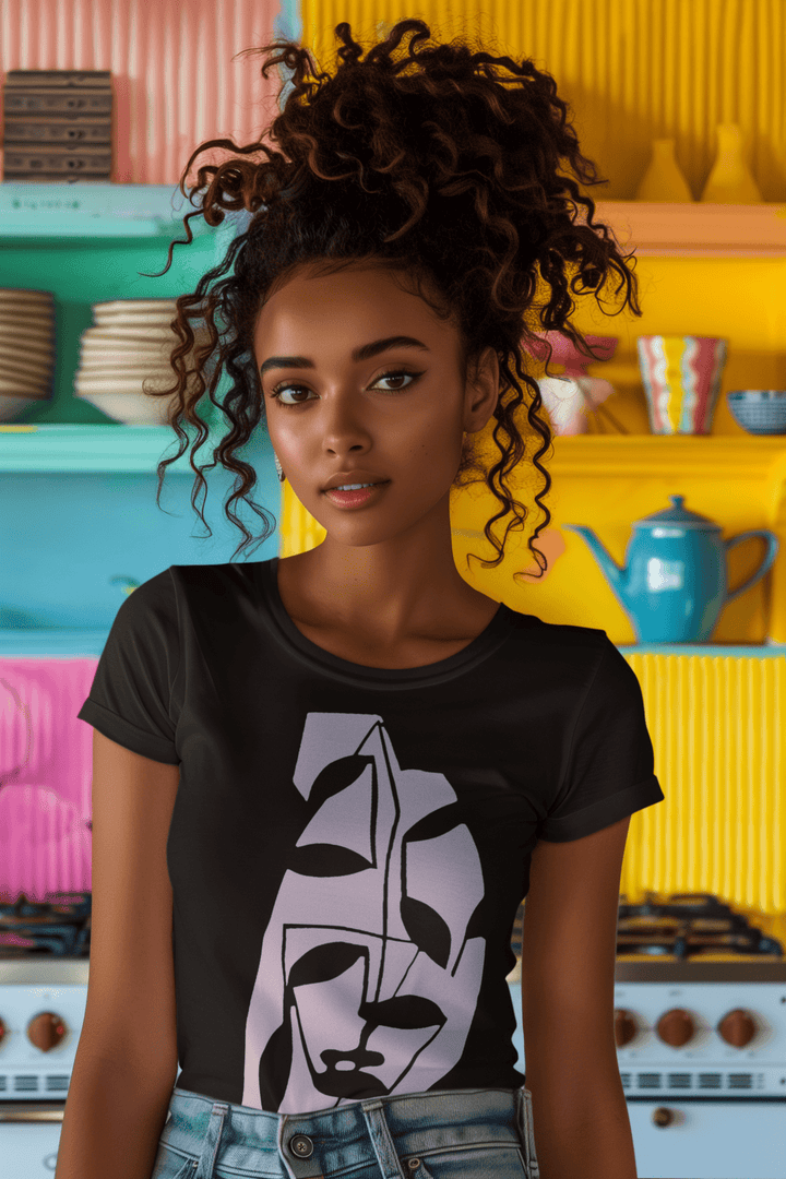 Abstract T-Shirt - Abstract T-Shirt Tranquil in Black or White at Miami Abstract Inc.