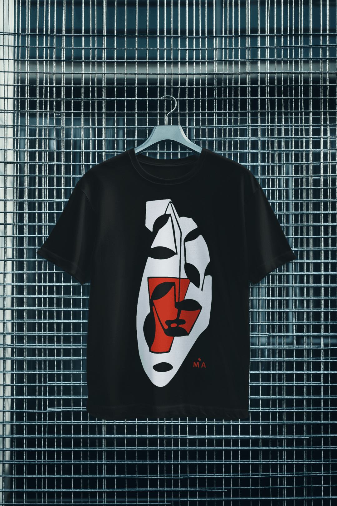 Abstract T-Shirt - Abstract T-Shirt Tranquil in Black or White at Miami Abstract Inc.