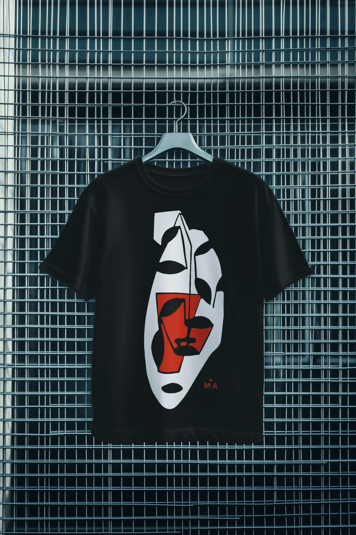 Abstract T-Shirt - Abstract T-Shirt Tranquil in Black or White at Miami Abstract Inc.