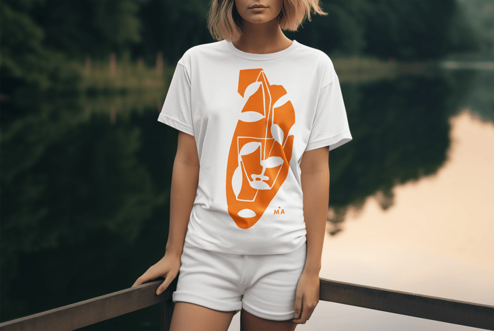 Abstract T-Shirt - Abstract T-Shirt Tranquil in Black or White at Miami Abstract Inc.
