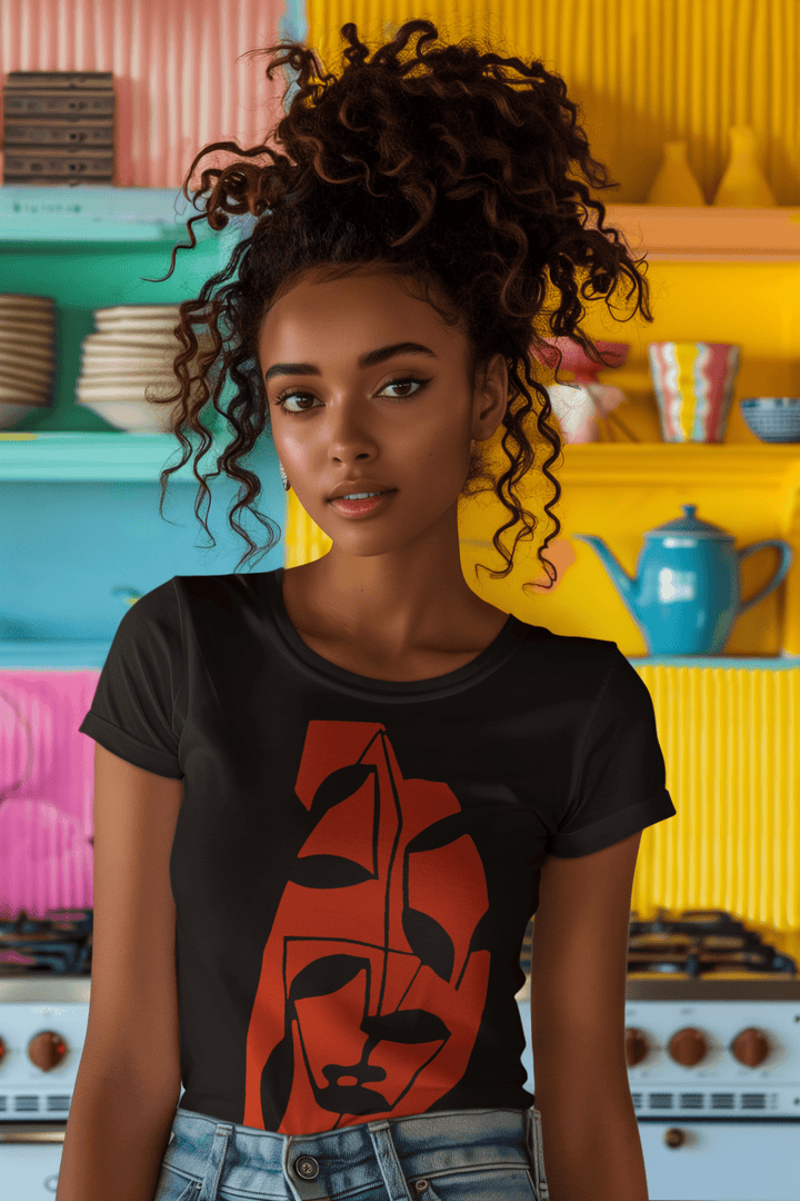 Abstract T-Shirt - Abstract T-Shirt Tranquil in Black or White at Miami Abstract Inc.