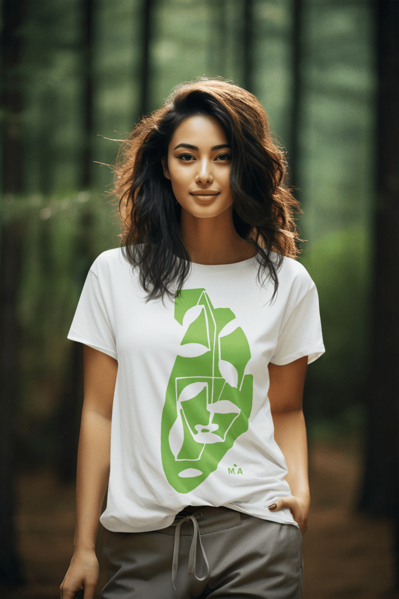 Abstract T-Shirt - Abstract T-Shirt Tranquil in Black or White at Miami Abstract Inc.