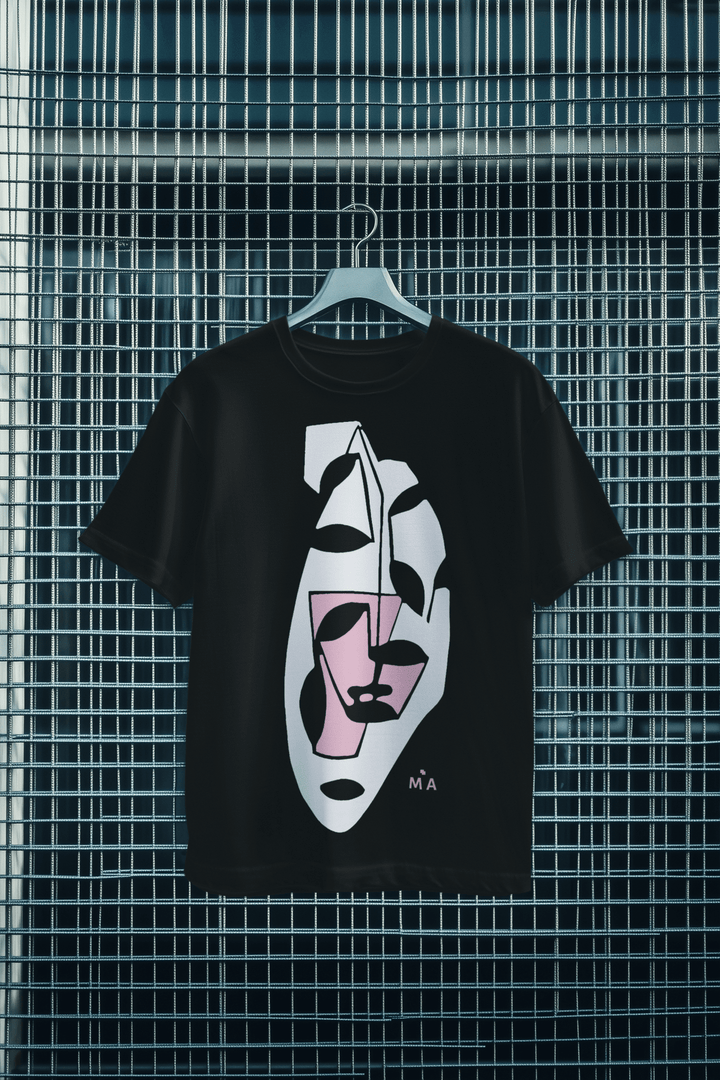 Abstract T-Shirt - Abstract T-Shirt Tranquil in Black or White at Miami Abstract Inc.