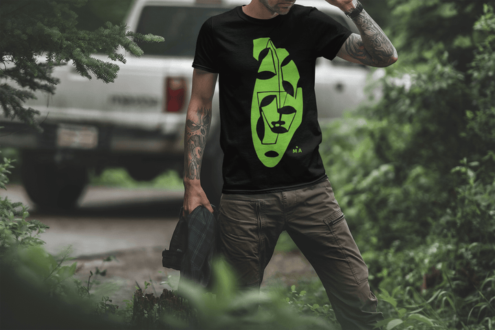 Abstract T-Shirt - Abstract T-Shirt Tranquil in Black or White at Miami Abstract Inc.