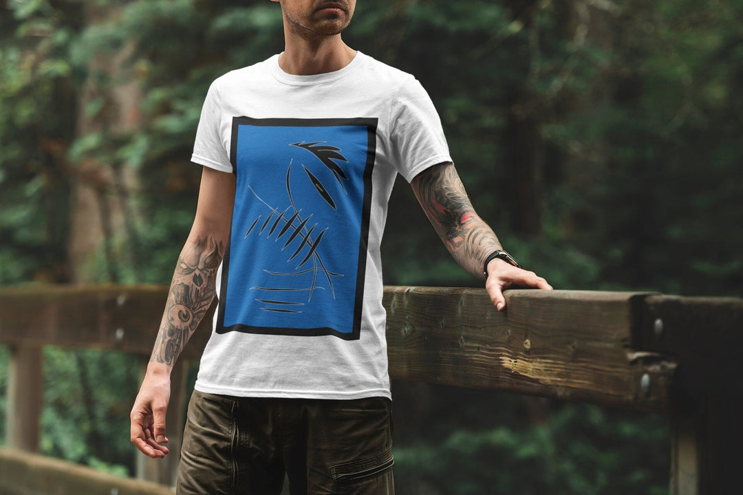 Abstract T-Shirt - ABSTRACT T-SHIRT, White T Shirt With Amazing Abstract Printed Design Perfect Gift For Artistic Lovers. In Thought by Cyril Caesar at Miami Abstract Inc.
