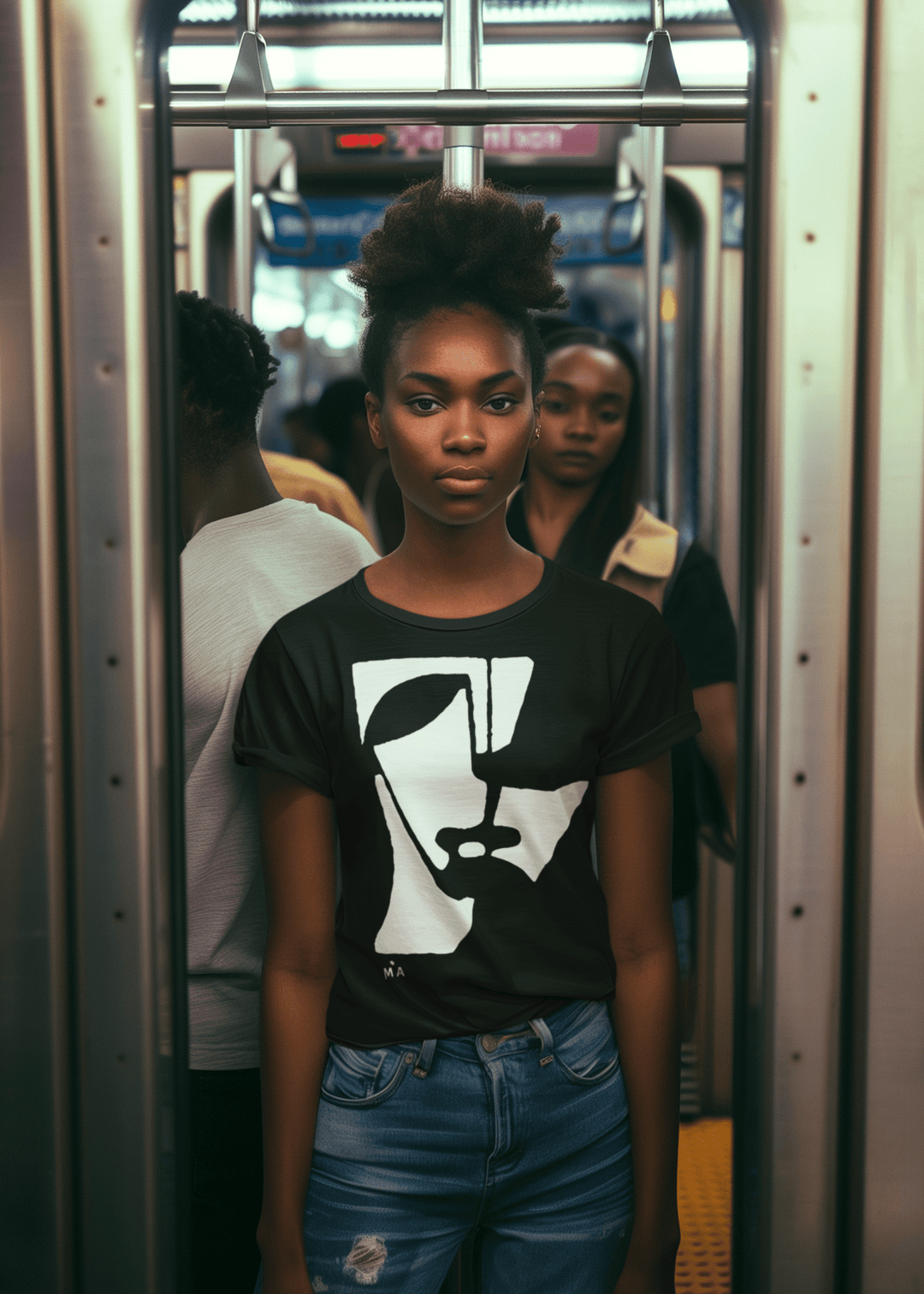 Abstract T-Shirt - Abstract T-Shirt XT5 in Black or White at Miami Abstract Inc.