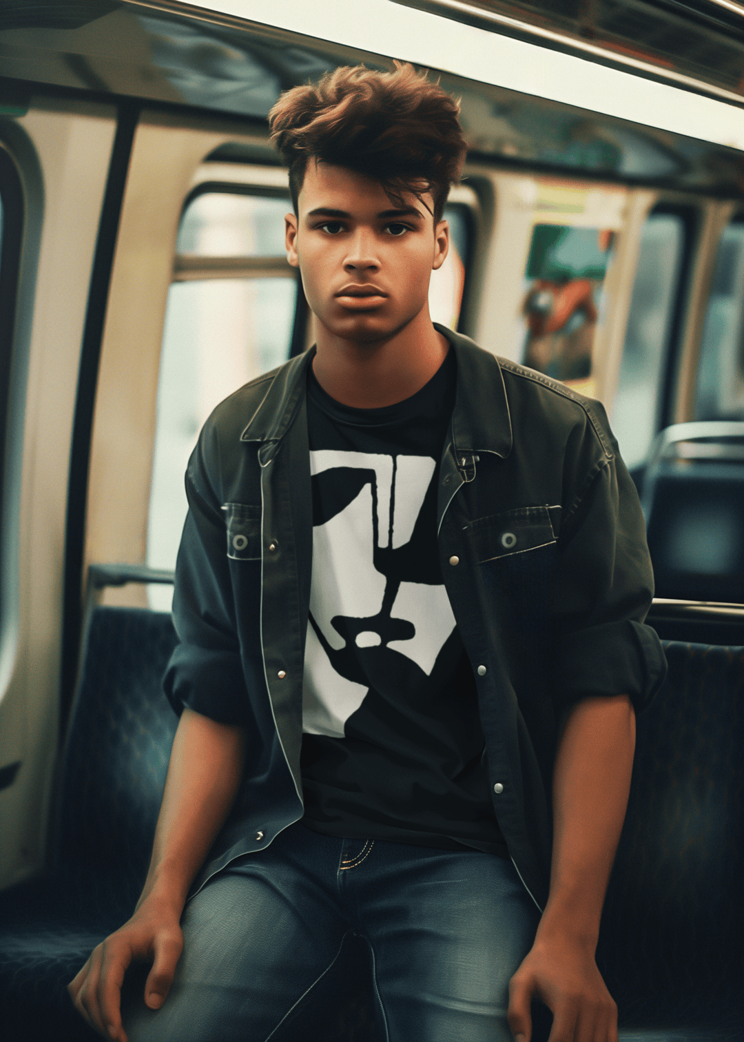 Abstract T-Shirt - Abstract T-Shirt XT5 in Black or White at Miami Abstract Inc.