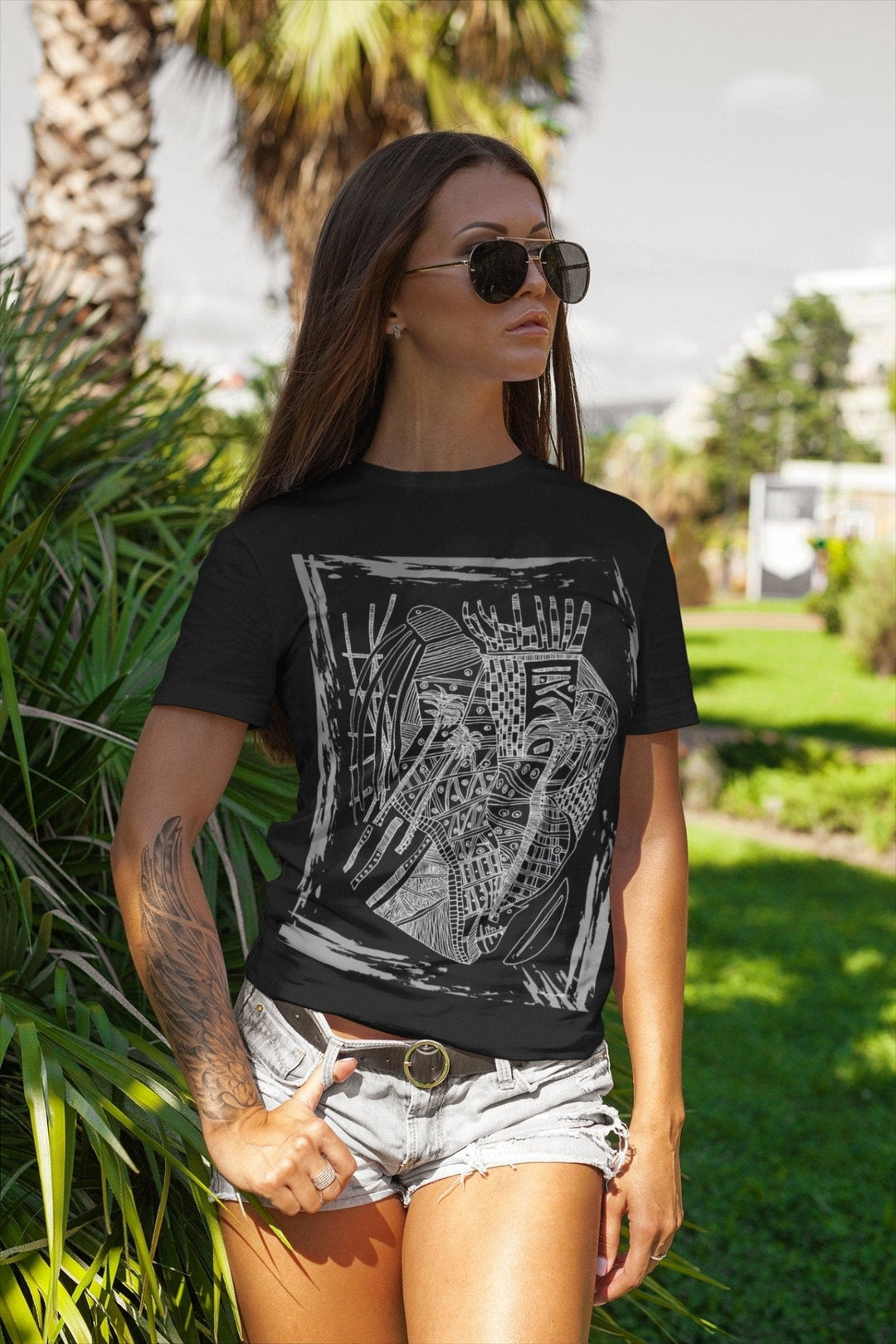 Abstract T-Shirt - Islandlife Torn - Abstract T-Shirt Exclusively From Miami Abstract at Miami Abstract Inc.