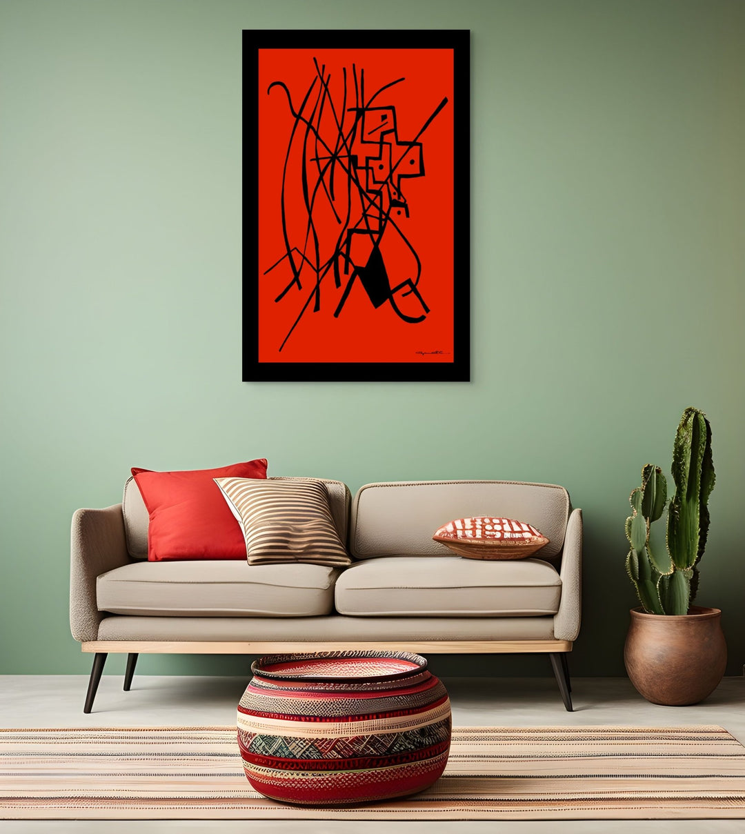 Abstract Wall Art - Abstract Wall Art Printed on Canvas Clason at Miami Abstract Inc.