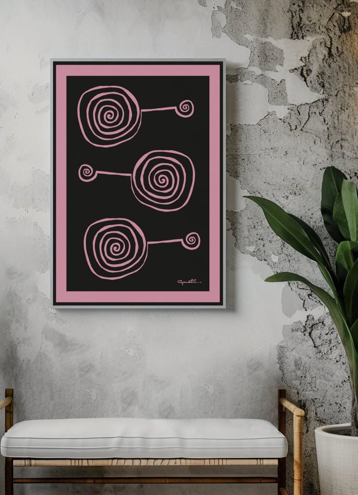 Abstract Wall Art - Abstract Wall Art Printed on Canvas Lollypops at Miami Abstract Inc.