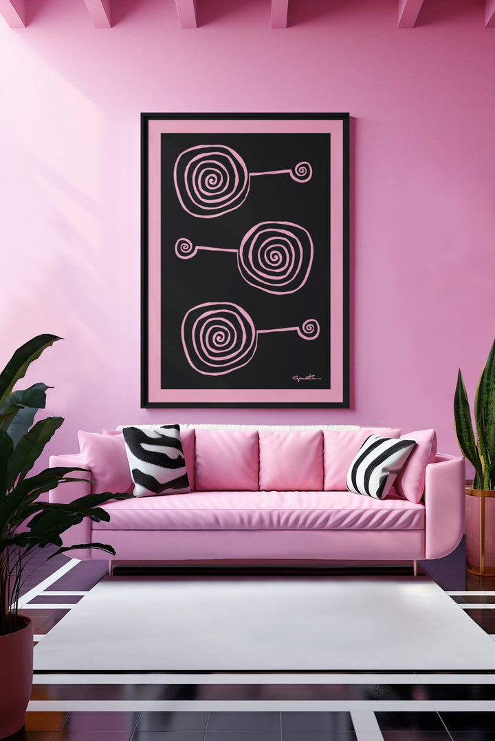 Abstract Wall Art - Abstract Wall Art Printed on Canvas Lollypops at Miami Abstract Inc.