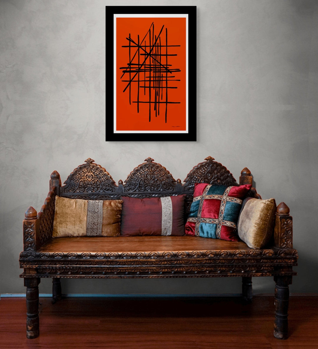 Abstract Wall Art - Abstract Wall Art Printed on Canvas Nfear Full Color at Miami Abstract Inc.
