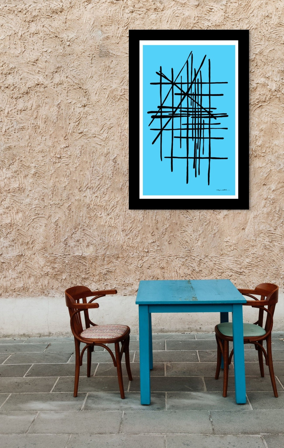 Abstract Wall Art - Abstract Wall Art Printed on Canvas Nfear Full Color at Miami Abstract Inc.