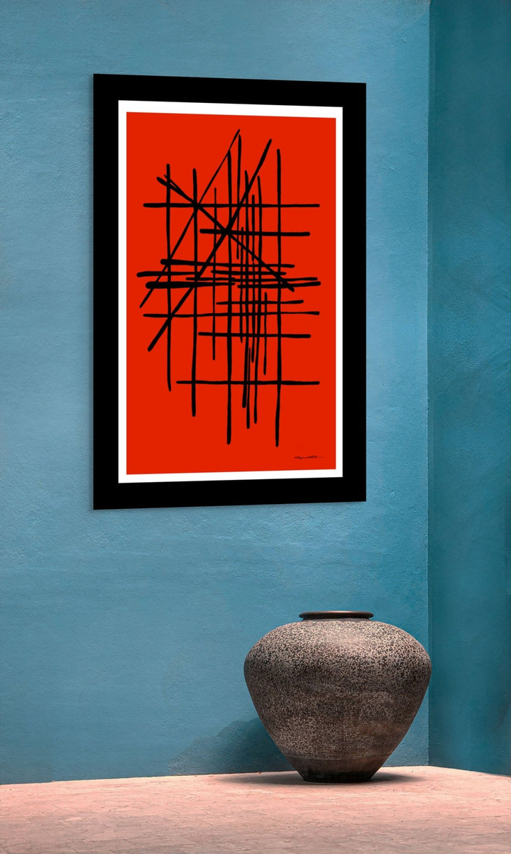 Abstract Wall Art - Abstract Wall Art Printed on Canvas Nfear Full Color at Miami Abstract Inc.