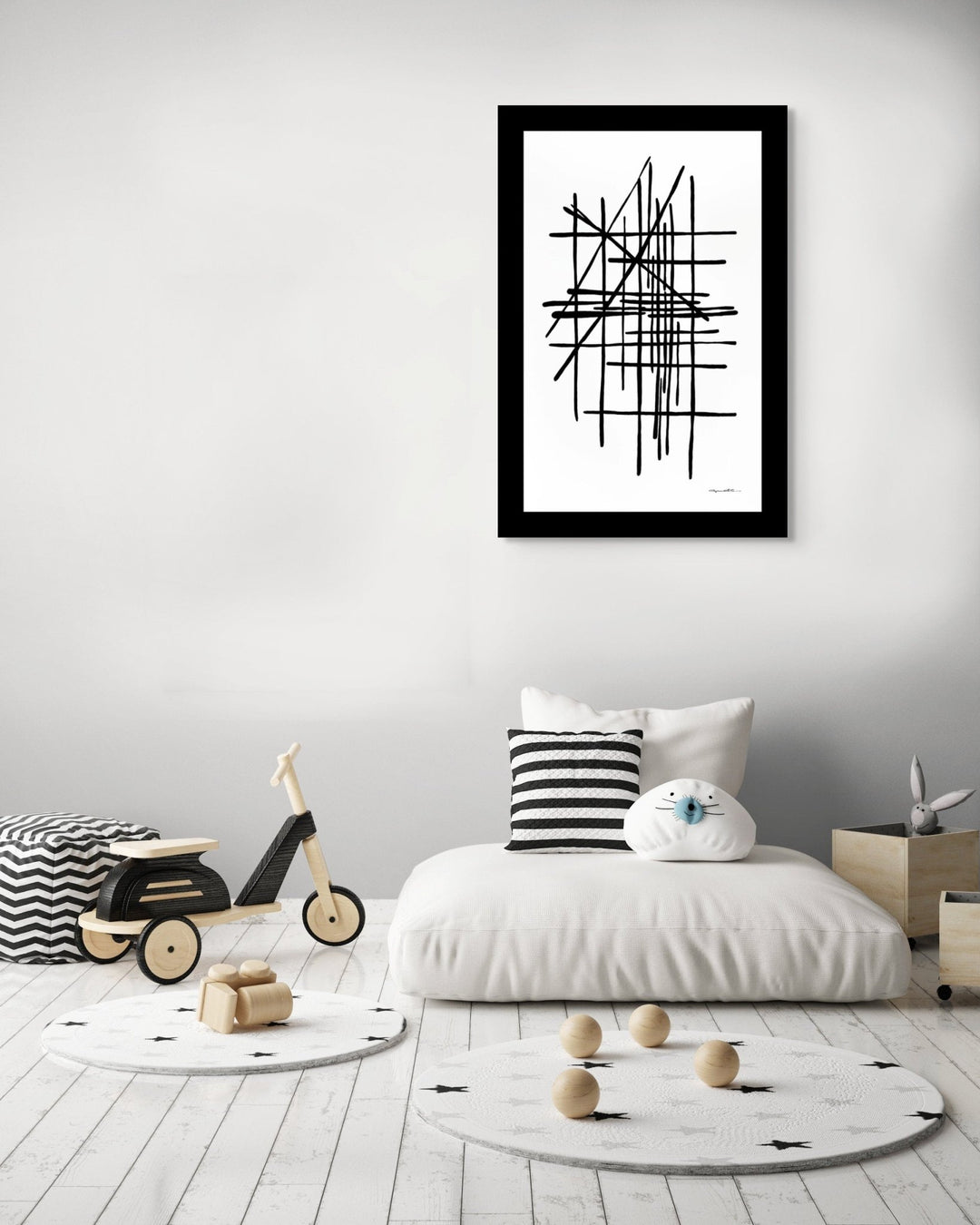 Abstract Wall Art - Abstract Wall Art Printed on Canvas Nfear Full Color at Miami Abstract Inc.
