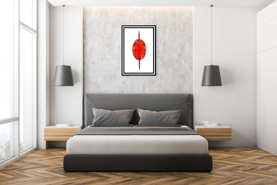 Abstract Wall Art - Abstract Wall Art Printed on Canvas Nfear Red Eye exclusively from Miami Abstract at Miami Abstract Inc.