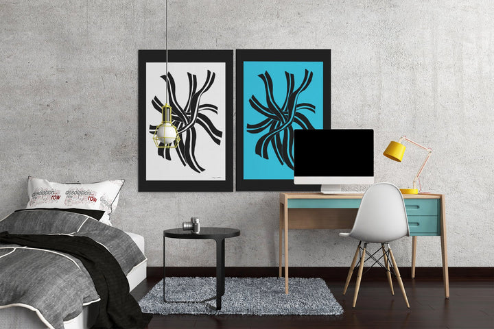 Abstract Wall Art - Abstract Wall Art Printed on Canvas Roads at Miami Abstract Inc.