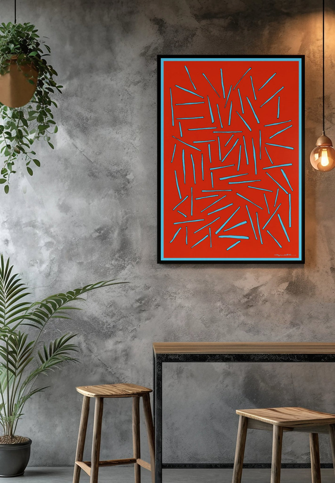 Abstract Wall Art - Abstract Wall Art - Sticks at Miami Abstract Inc.