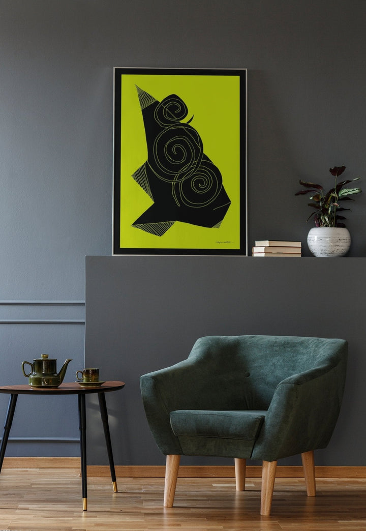 Abstract Wall Art - Bring life and energy to your walls with our colorful canvas abstract wall art collection. It is the perfect solution! Council Color Fill with Black Borders at Miami Abstract Inc.