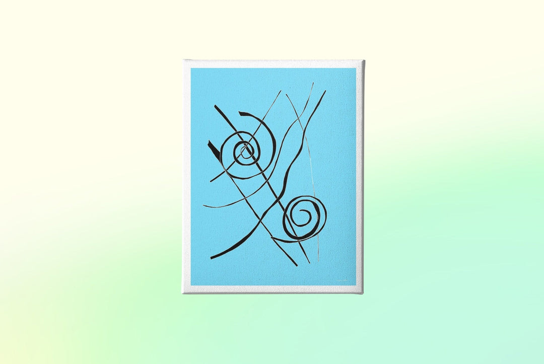 Abstract Wall Art - Colorful Minimalistic Canvas Abstract Wall Art. Siv from Miami Abstract at Miami Abstract Inc.