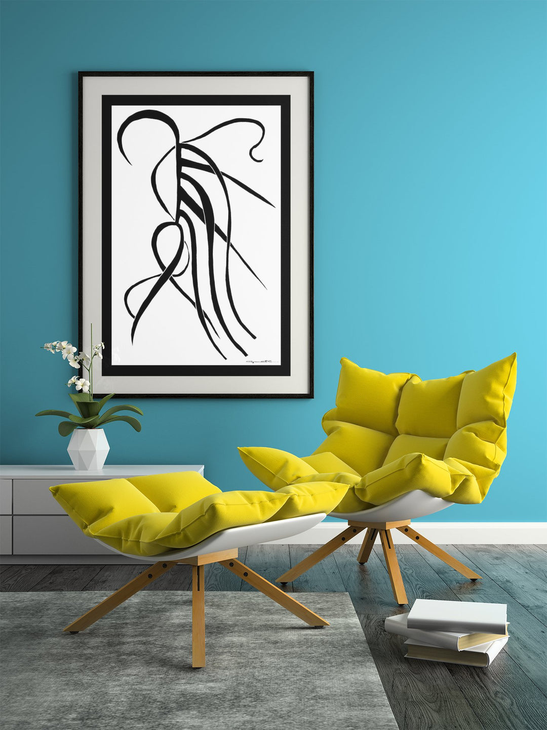 Abstract Wall Art - kthat Color Fill With Black Borders by Cyril Caesar. at Miami Abstract Inc.