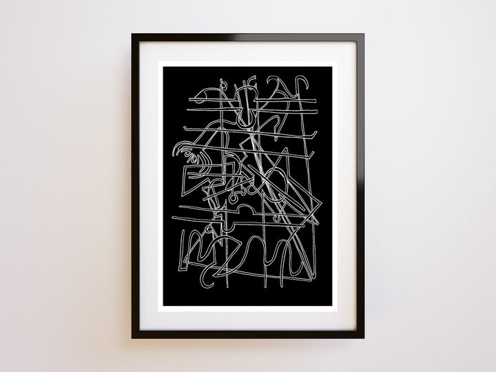 Abstract Wall Art - Looking for a sleek and stylish addition to your home or office décor? Our black and white minimalistic canvas abstract wall art is the perfect choice! Blink with Borders by Cyril Caesar. at Miami Abstract Inc.