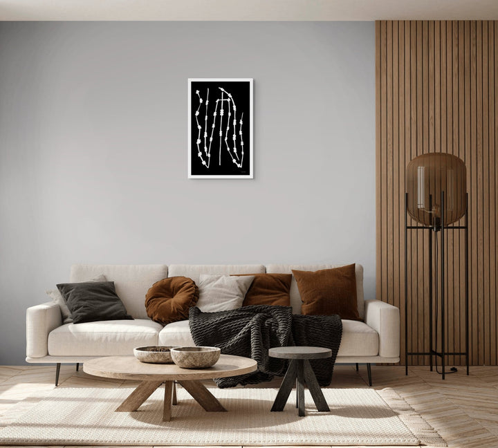 Abstract Wall Art - Minimalistic canvas abstract wall art. Seagrapes Color Fill With Borders at Miami Abstract Inc.